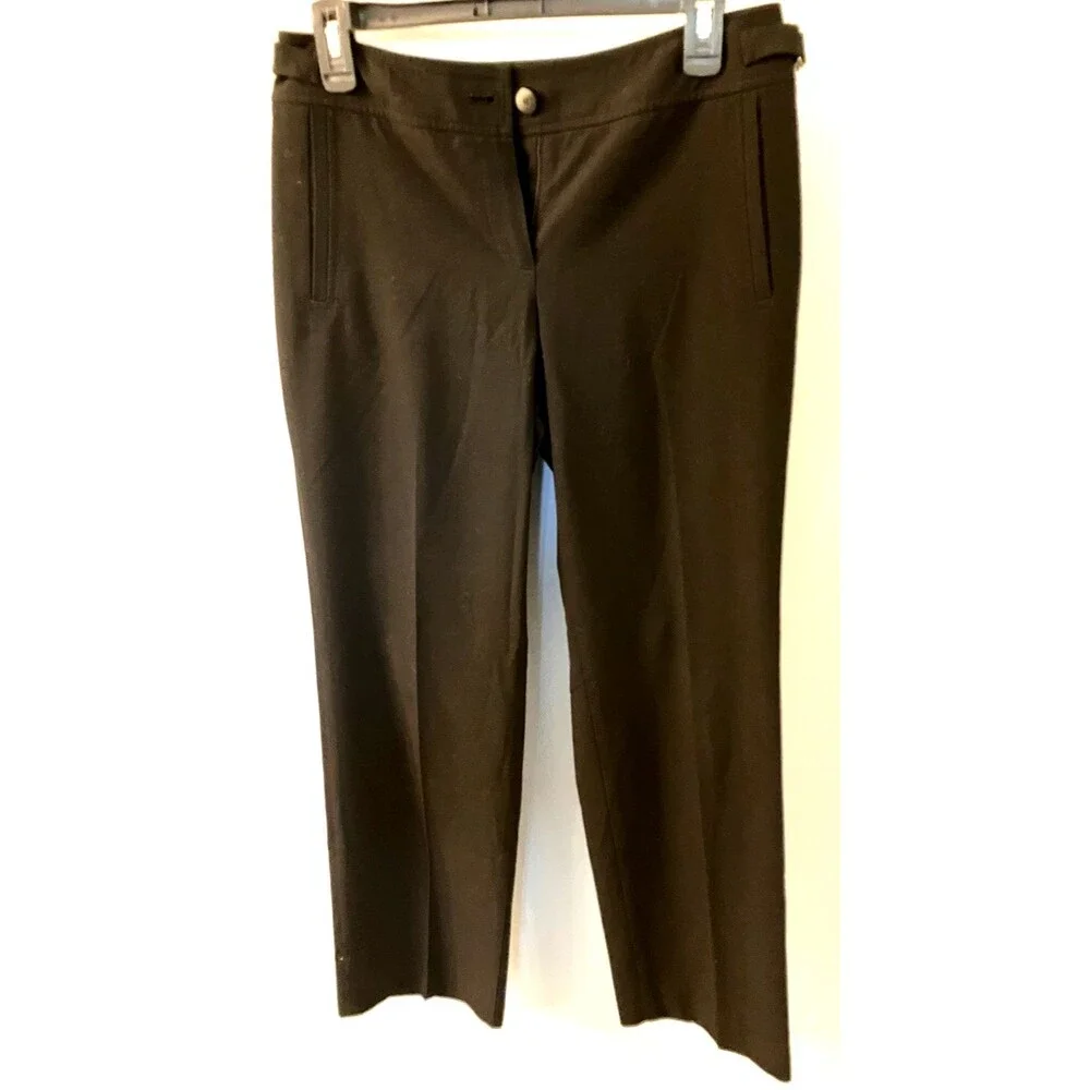 Talbots Petites Stretch Womens Black Dress Pants Size 4 - Picture 1 of 6